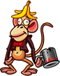 A Zombie Monkey released from a grinderbox