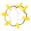 The explosion particle after the Zombot's defeat