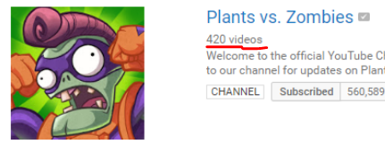 PvZ Channel has 420 Videos. Let's take a minute to appreciate that..PNG