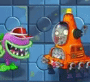 Chomper chomping a Robo-Cone Zombie (Animated)