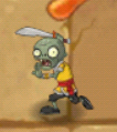 A shrunken Swordsman Zombie
