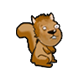 Sprite of a squirrel found in a beta from 2008, which was used in this mini-game.