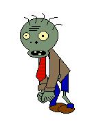 This is the cartoon zombie I drew using a standard computer drawing program. Every color used (except for white) is a custom color. I also have versions with his arm popped off and his head popped off.