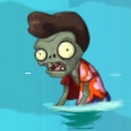 Pompadour Zombie in the water