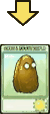 An unused flashing seed packet of Tall-nut from the first game