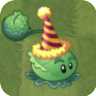 Cabbage-pult (red and yellow-striped party hat) ^^^
