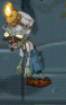 A shrunken Buckethead Labor Zombie