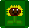 8-Bit Sunflower on lawn.