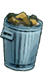 Undamaged trash can