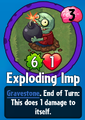 The player receiving Exploding Imp from a Premium Pack