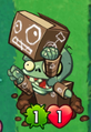 Cardboard Robot Zombie putting his box on when he is played