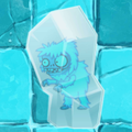 A Yeti Imp encased in a frozen block