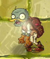 Adventurer Zombie affected by Sun Bean
