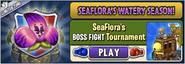 Zombot War Wagon in an advertisement for SeaFlora's BOSS FIGHT Tournament in Arena (SeaFlora's Watery Season)