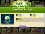 Dandelion being upgraded to Level 6