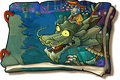 The icon for Brave the Dragon King's Palace on the world select menu