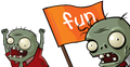 Fun Flag Zombie next to an Imp