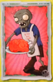 Cooking Zombie in a Plants vs. Zombies sticker album