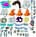 Neon Zombie and his variants' sprites