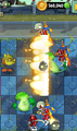 A lot of stuff going on here. One Bonk Choy blinks. One Jetpack Zombie burns another zombie's head. And another Bonk Choy reaches into fire and holds a dead Jetpack Zombie.