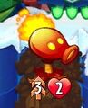 Fire Peashooter with the Double Strike trait