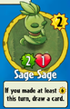 The player receiving Sage Sage from a Premium Pack
