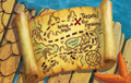 Treasure map received after completing Pirate Seas - Day 7