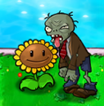 1/ Zombie:"Arg, you stink!"-Sunflower:"WHAT, HOW DARE YOU?!"