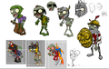 Concept arts of Thief Zombie and Knight Zombie