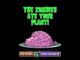 The zombies ate your plant! (notice the Retry for 1000 coins option which means it is on Piñata Party)