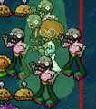 Dancing Zombie surrounded by Backup Dancers on the DS version
