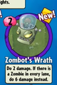 The player receiving Zombot's Wrath from a Premium Pack