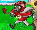 Football Zombie with a second degraded football helmet