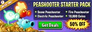 Fire Peashooter in an advertisement of Peashooter Starter Pack