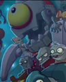 Shield Zombie with other zombies in the Power Plants promotional image