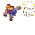 Sprites for the Pumpkin Scarecrow, alongside those of various Memory Lane gimmicks and the Saisen Boxes.