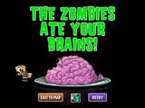 A Hunter Zombie ate the player's brains
