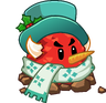 Lychee Drill (scarf, top hat and carrot nose)
