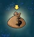 A money bag (earned by completing a game that the player has already received the trophy for)