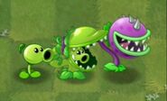 Chomper with Peashooter and Snap Pea