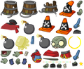 Exploding Zombie's sprites and textures (note the Pirate roadcones and buckets)