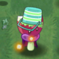 Magnet-shroom stole a bucket from a Springening Buckethead Zombie