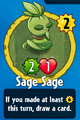 The player receiving Sage Sage from a Premium Pack