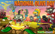 Bikini Zombie on an ad of National Olive Day.