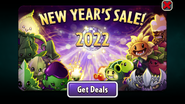 Fire Peashooter in an advertisement for the New Year's Sale 2022