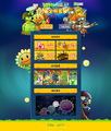 The Plants vs. Zombies: All Stars website featuring Magic Carpet Zombie