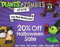 Masked Viglante Zombie in an ad for a sale on the Plants vs. Zombie store