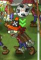 A football icon hovering over a zombie