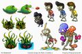 Concept art of Big Wave Beach plants and zombies