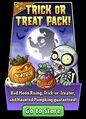 Haunted Pumpking on the advertisement of the Trick or Treat Pack